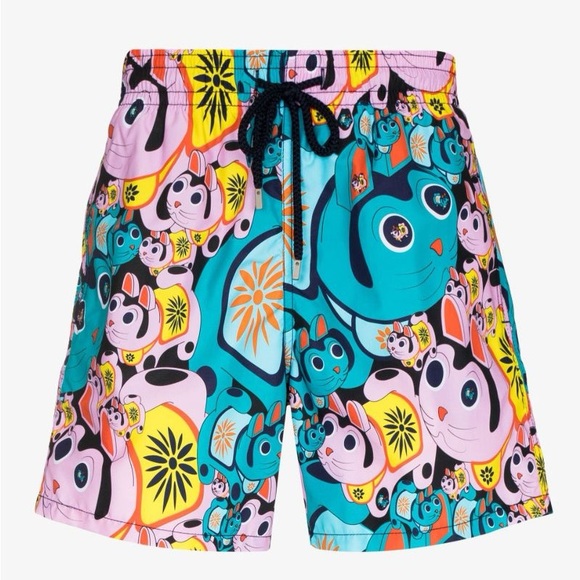 Vilebrequin Blue Moorea Printed Swim Shorts - Picture 1 of 5